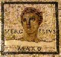 PUBLIUS VERGILIUS MARO (4), a legnagyobb rmai epikus klt - (taln) egy pompeii mozaikon, nyilvn mg Kr. u. 79 elttrl...